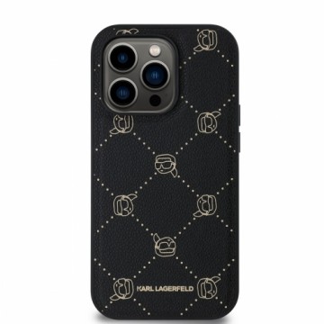 Karl Lagerfeld PU Karl Heads Pattern MagSafe Case for iPhone 14 Pro Max Black