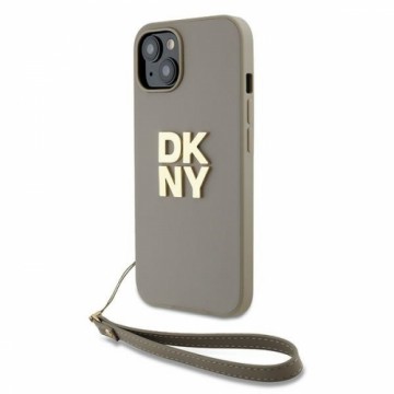 DKNY DKHCP15MPBSWSE iPhone 15 Plus 6.7" beżowy|beige hardcase Wrist Strap Stock Logo