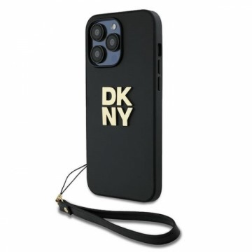 DKNY DKHCP14LPBSWSK iPhone 14 Pro 6.1" czarny|black hardcase Wrist Strap Stock Logo