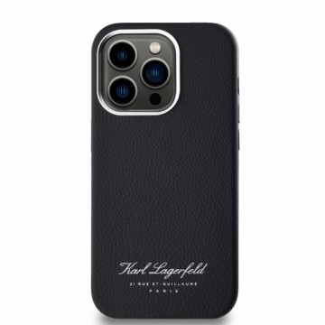 Karl Lagerfeld Grained PU Hotel RSG Case for iPhone 13 Pro Max Black