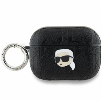 Karl Lagerfeld KLAP2PGKIPK AirPods Pro 2 (2022|2023) cover czarny|black Monogram Karl Head