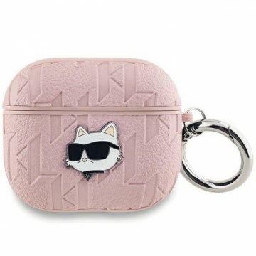 Karl Lagerfeld KLAP2PGCHPP AirPods Pro 2 (2022|2023) cover różowy|pink Monogram Choupette Head