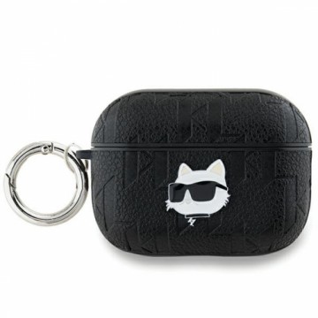 Karl Lagerfeld KLAP2PGCHPK AirPods Pro 2 (2022|2023) cover czarny|black Monogram Choupette Head