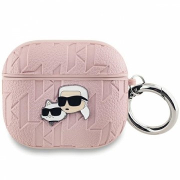 Karl Lagerfeld KLA3PGKCPP AirPods 3 cover różowy|pink Monogram Karl & Choupette Head