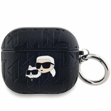 Karl Lagerfeld KLA3PGKCPK AirPods 3 cover czarny|black Monogram Karl & Choupette Head