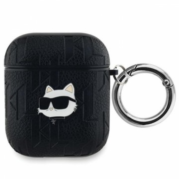 Karl Lagerfeld KLA2PGCHPK AirPods 1|2 cover czarny|black Monogram Choupette Head