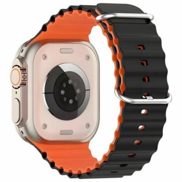 Beline pasek Apple Watch Silicone Waves 38|40|41mm czarno-pomarańczowy |black-orange box