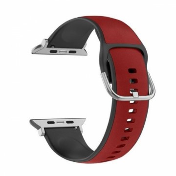 Beline pasek Apple Watch Silico Leather 42|44|45|49mm czerwono-czarny |red-black box