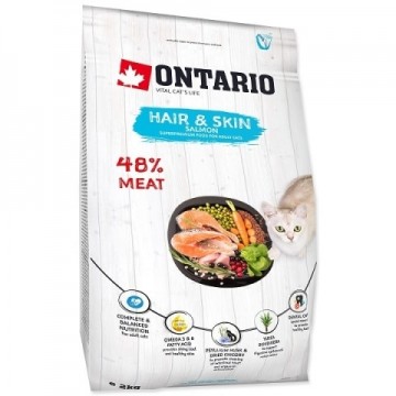 Dry cat food - Ontario Cat Hair and Skin, 2 kg