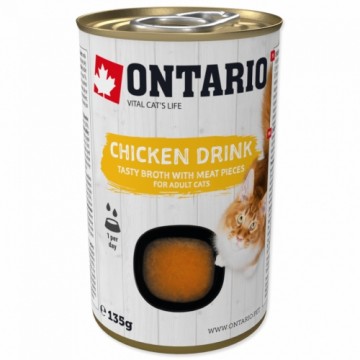 Canned soup for cats : Ontario Drink Adult Chicken, 135 g