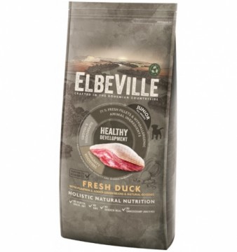 Dry food for puppies - ELBEVILLE Puppy and Junior All Breeds Fresh Duck Healthy Development 11,4 kg