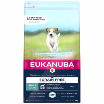 Dry food for dogs - Eukanuba ADULT Small and Medium GRAIN FREE OCEAN FISH, 3 kg