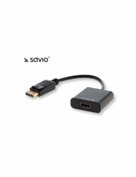 Kabeļa adapteris Savio CL-55|B DisplayPort (Male) - HDMI A (Female)