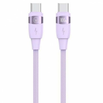 USAMS Kabel U85 USB-C na USB-C 100W 1.2m PD Fast Charging fioletowy|purple SJ632USB03 (US-SJ632)