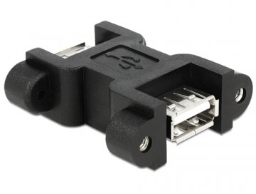 DeLOCK - USB-Adapter - USB Typ A  4-polig (W) - USB Typ A  4-polig (W) - Schwarz (65559) 4043619655595