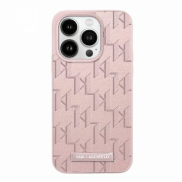 Karl Lagerfeld KLHMP15LPKHPORPP iPhone 15 Pro 6.1" hardcase różowy|pink Leather Monogram Metal Logo