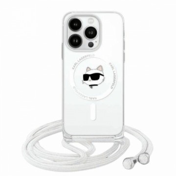 Karl Lagerfeld KLHMP14LHCCHNT iPhone 14 Pro 6.1" hardcase transparent IML Choupette Head & Cord Magsafe