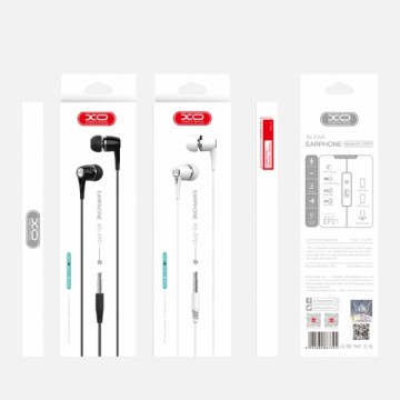 XO wired earphones EP21 jack 3,5mm white