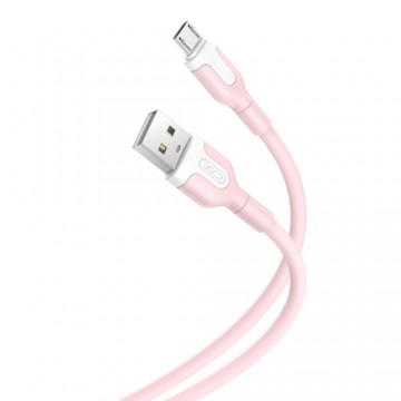 XO cable NB212 USB - microUSB 1,0 m 2,1A pink