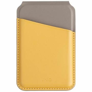 UNIQ Lyden DS magnetyczny portfel RFID i stojak na telefon żółto-szary|canary yellow-flint grey