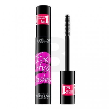 Eveline Extra Lashes Extreme Volume & Care skropstu tuša Skropstu tuša skropstu pagarināšanai un apjoma palielināšanai Melna 10 ml