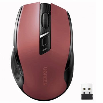 Ugreen MU006 wireless optical mouse USB 2.4GHz | Bluetooth 5.0 4000 DPI - red