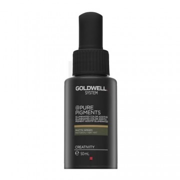 Goldwell System Pure Pigments Elumenated Color Additive koncentrēti pilieni ar krāsu pigmentiem Matte Green 50 ml