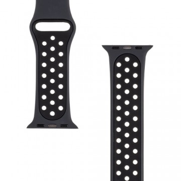 Tactical 839 Double Silicone Band for Apple Watch 1|2|3|4|5|6|7|8|9|SE 38|40|41mm Black