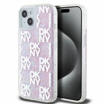 DKNY DKHCP15SLCPEPP iPhone 15 | 14 | 13 6.1" różowy|pink hardcase Liquid Glitter Multilogo