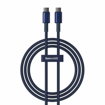 Cable USB-C to USB-C Baseus Tungsten Gold, 100W, 1m (blue)