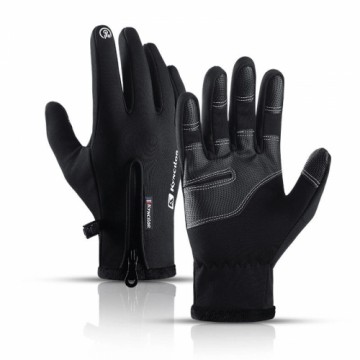 Hurtel Winter phone sports gloves (size XL) - black