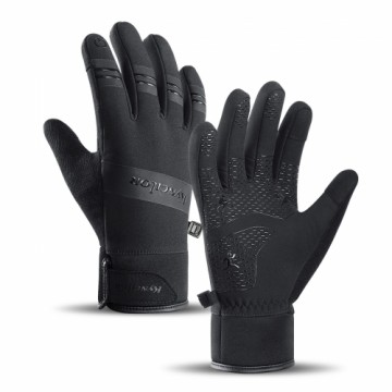 Hurtel Insulated sports phone gloves (size XL) - black