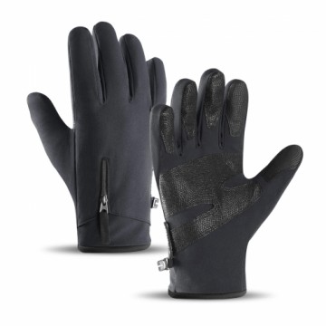 Hurtel Anti-slip winter phone sports gloves (size XL) - black