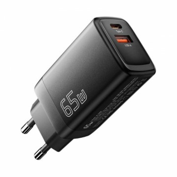 Wall Charger USB-C+USB-A 65W Essager GaN (black)