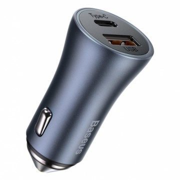 Baseus Golden Contactor Pro car charger  USB + USB-C  QC4.0+  PD  SCP  40W (gray)