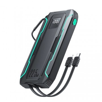 Joyroom JR-L017 22.5W 10000mAh Powerbank with built-in USB-C | Lightning cables - black