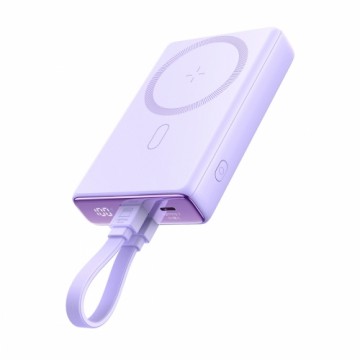 Powerbank Joyroom JR-PBM01 magnetic 10000mAh 20W with stand + Lightning cable - USB-C - purple