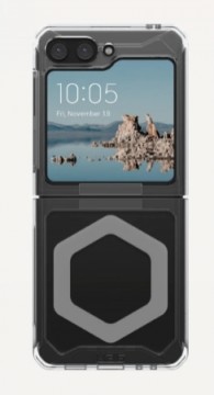 UAG Plyo Pro case with magnetic module for Samsung Galaxy Flip 5 - transparent-gray