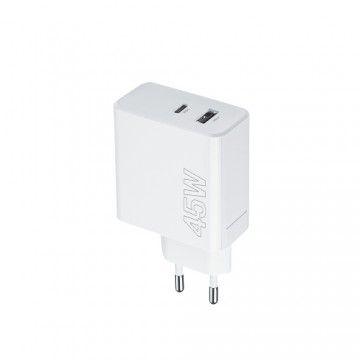 Maxlife MXTC-07-45AC PD QC charger 1x USB-C 1x USB 45W white