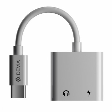 Devia adapter Smart USB-C - USB-C (port) + USB-C (port) white