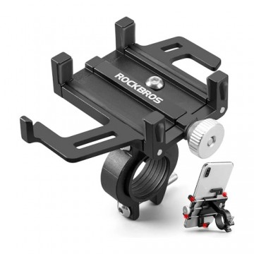 Rockbros 699-BK Aluminum Alloy Bicycle Phone Holder - Black