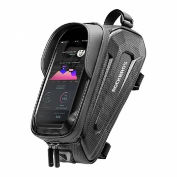 Rockbros B68-1 armored bicycle bag with phone cover 1.5l - black