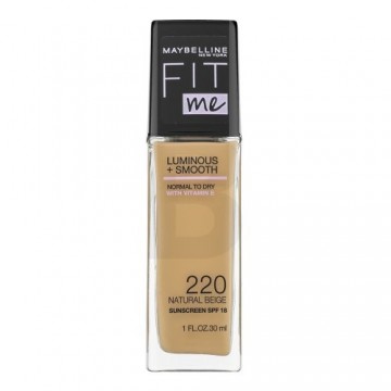 Maybelline Fit Me Luminous + Smooth Foundation 220 Natural Beige šķidrais make-up vienotai un mirdzošai sejas ādai 30 ml