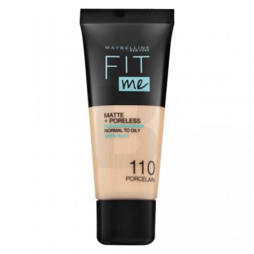 Maybelline Fit Me! Foundation Matte + Poreless 110 Porcelain matējošs šķidrais make-up 30 ml