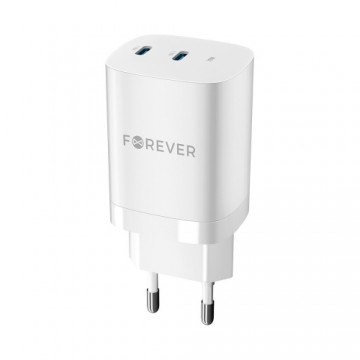 Forever TC-05-35CC GaN PD QC charger 2x USB-C 35W white