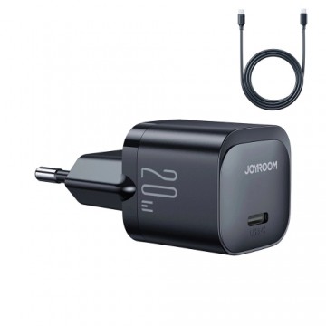 Joyroom JR-TCF02 USB-C PD 20W wall charger + USB-C cable - black