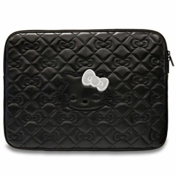 Hello Kitty Sleeve HKCSZPEKHBPK 14" czarny|black Zip PU Quilted Bows