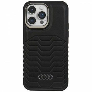 Audi Synthetic Leather MagSafe iPhone 14 Pro Max 6.7" czarny|black hardcase AU-TPUPCMIP14PM-GT|D3-BK