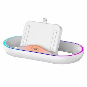 iPega P5P02 Charger Dock with RGB for Playstation Portal Remote Player White