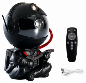 Goodbuy home lamp astronaut playing guitar with remote | timer | 8 modes black